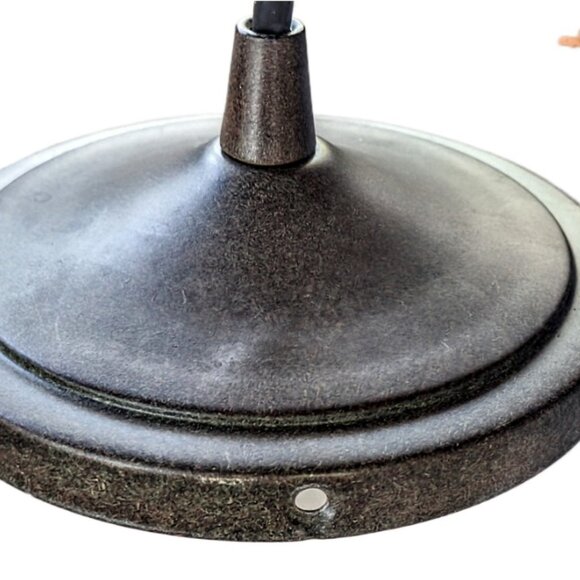 Mid 20th Century Leaded Red, Amber, & Slag‎ Glass Hanging Pendant Lamp - Picture 8 of 10